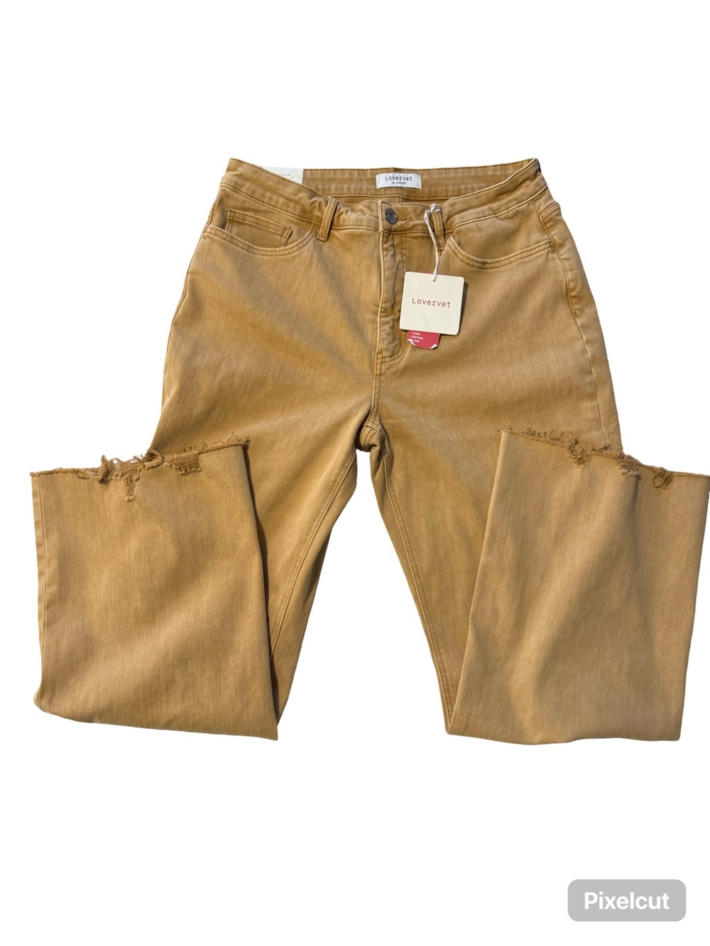 Lovervet High-Rise Wide Leg Jeans in Mustard